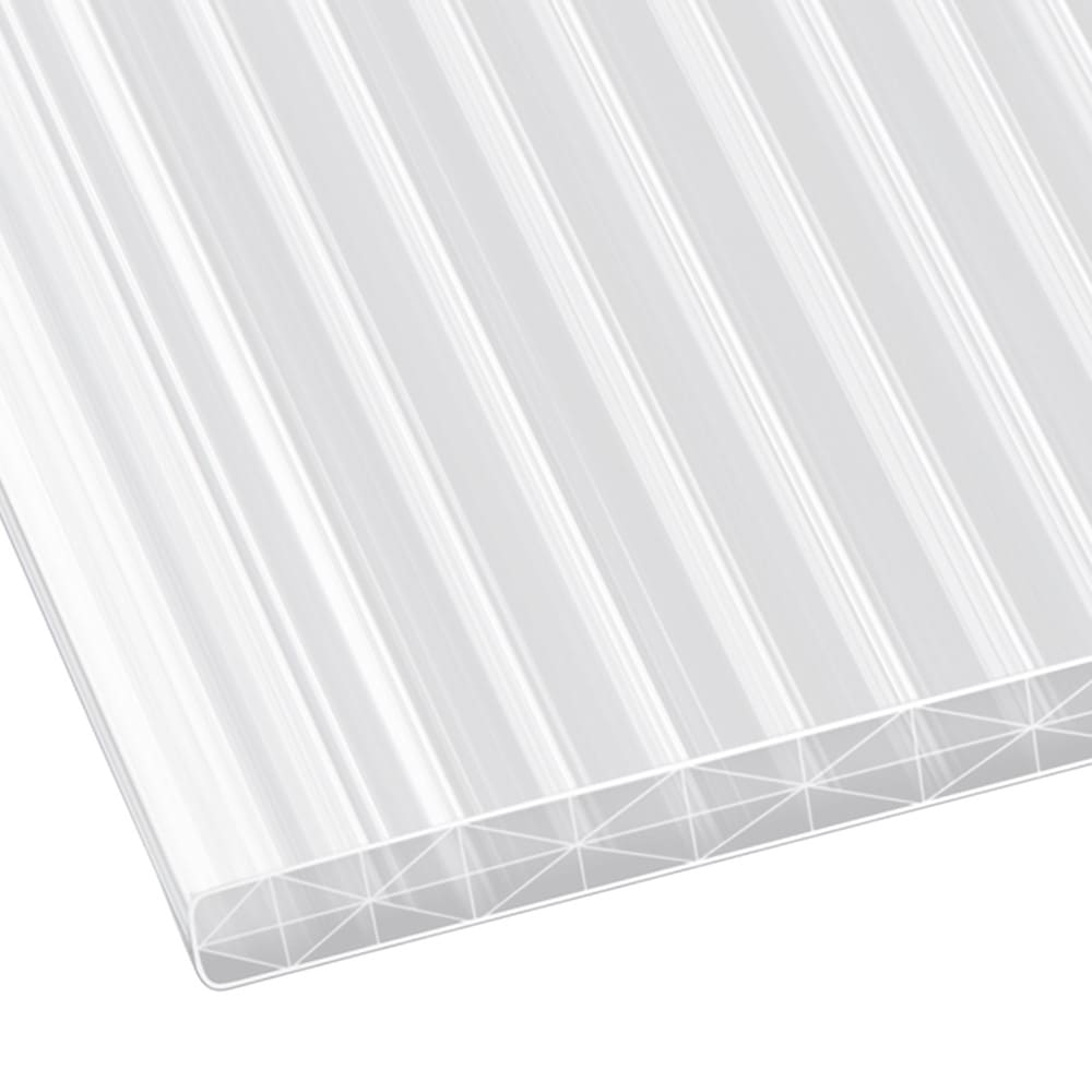 Polycarbonat Doppelstegplatten 16 mm X-Struktur opal/weiß