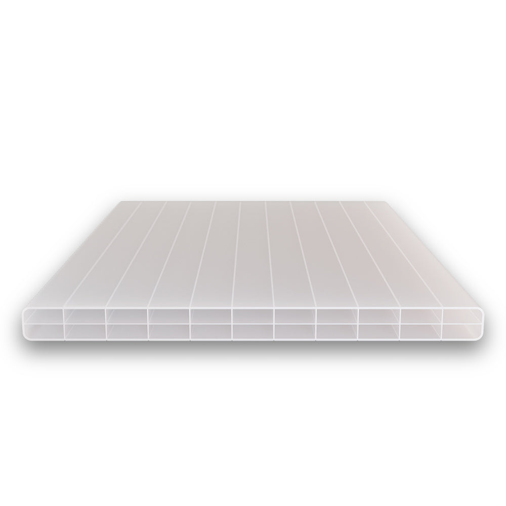 Polycarbonat Doppelstegplatten 16 mm 3-Fach Struktur opal/weiß