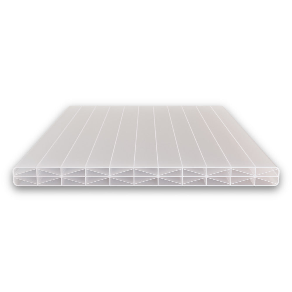 Polycarbonat Doppelstegplatten 16 mm X-Struktur opal/weiß