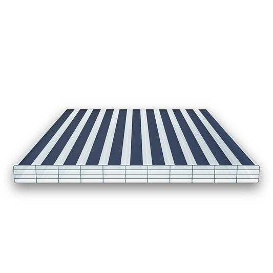 Polycarbonat Doppelstegplatten 16 mm gestreift klar/anthrazit