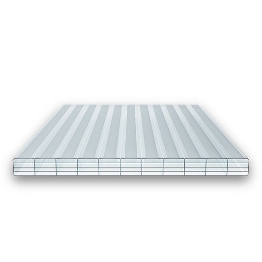 Polycarbonat Doppelstegplatten 16 mm gestreift klar/weiß