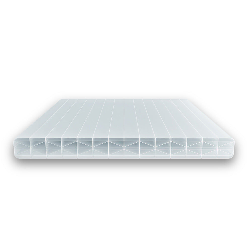 Polycarbonat Doppelstegplatten 25 mm Sun Stop opal/weiß