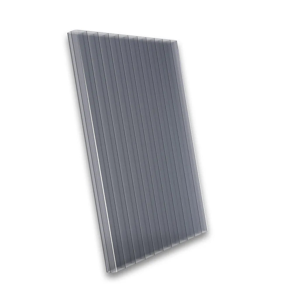 Polycarbonat Doppelstegplatten 16 mm 3-Fach Struktur graphit/anthrazit