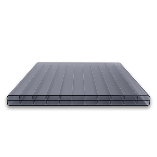Polycarbonat Doppelstegplatten 16 mm 3-Fach Struktur graphit/anthrazit