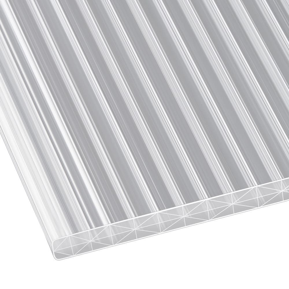 Polycarbonat Doppelstegplatten 16 mm X-Struktur klar/farblos