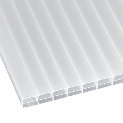 Polycarbonat Doppelstegplatten 16 mm 3-Fach Struktur opal/weiß