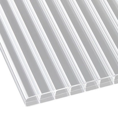 Polycarbonat Doppelstegplatten 16 mm 3-Fach Struktur klar/farblos