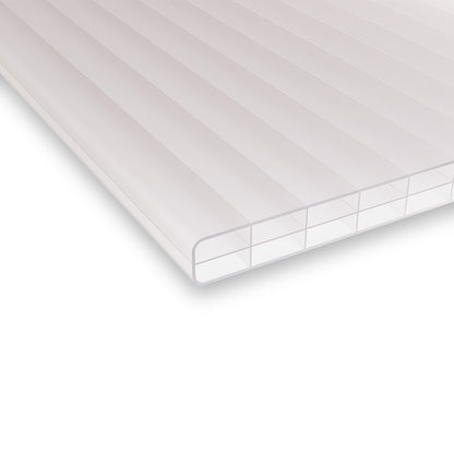 Polycarbonat Doppelstegplatten 16 mm 3-Fach Struktur opal/weiß
